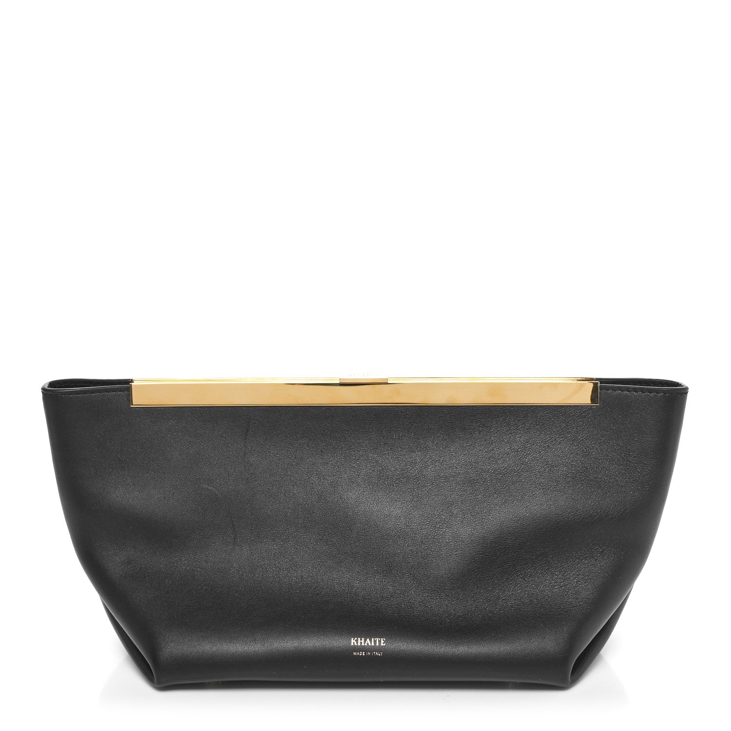 Khaite Smooth Calfskin Aimme Envelope Clutch Black 1 of 8