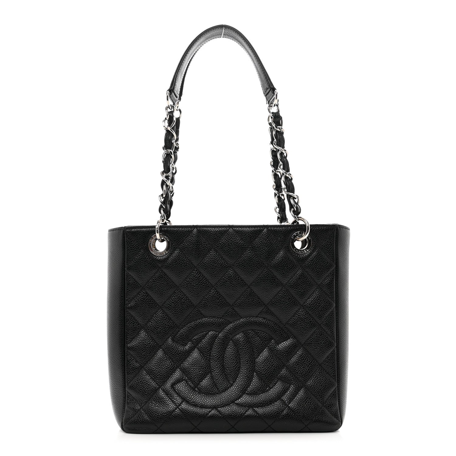 Chanel Caviar Quilted Petit Shopping Tote PST Black 1 of 10