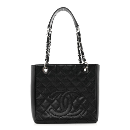 Chanel Caviar Quilted Petit Shopping Tote PST Black 1 of 10
