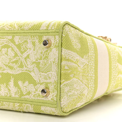 Christian Dior Canvas Toile De Jouy Reverse Embroidered Medium Lady D-Lite Green 9 of 9