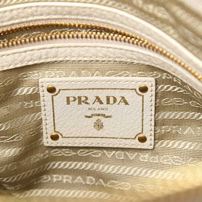Prada Vitello Daino Top Handle Zip Tote Talco 5 of 11