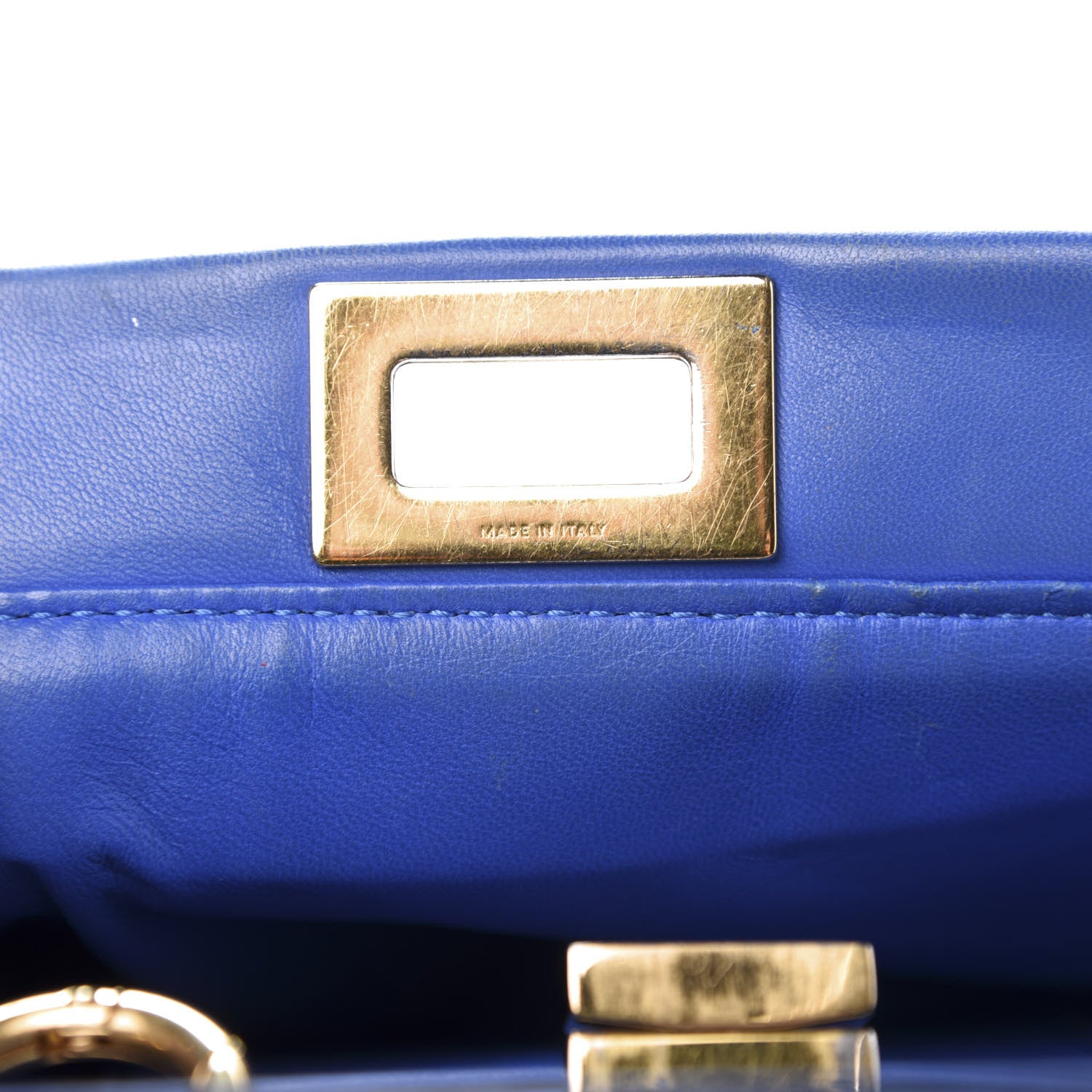 Fendi Nappa Mini Peekaboo Iconic Satchel Bleuette 11 of 12