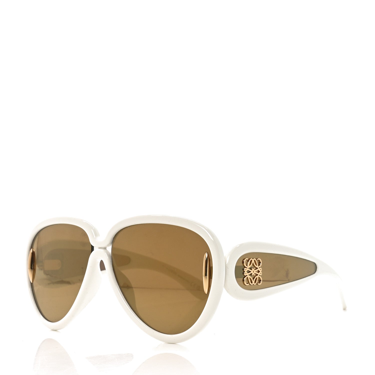 Loewe Acetate Pilot Mask sunglasses LW40132I White 1 of 7