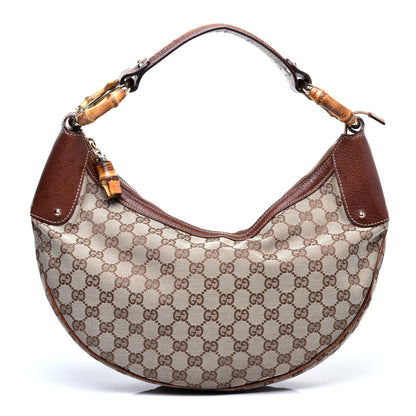 Gucci Monogram Bamboo Ring Hobo Brown 1 of 11
