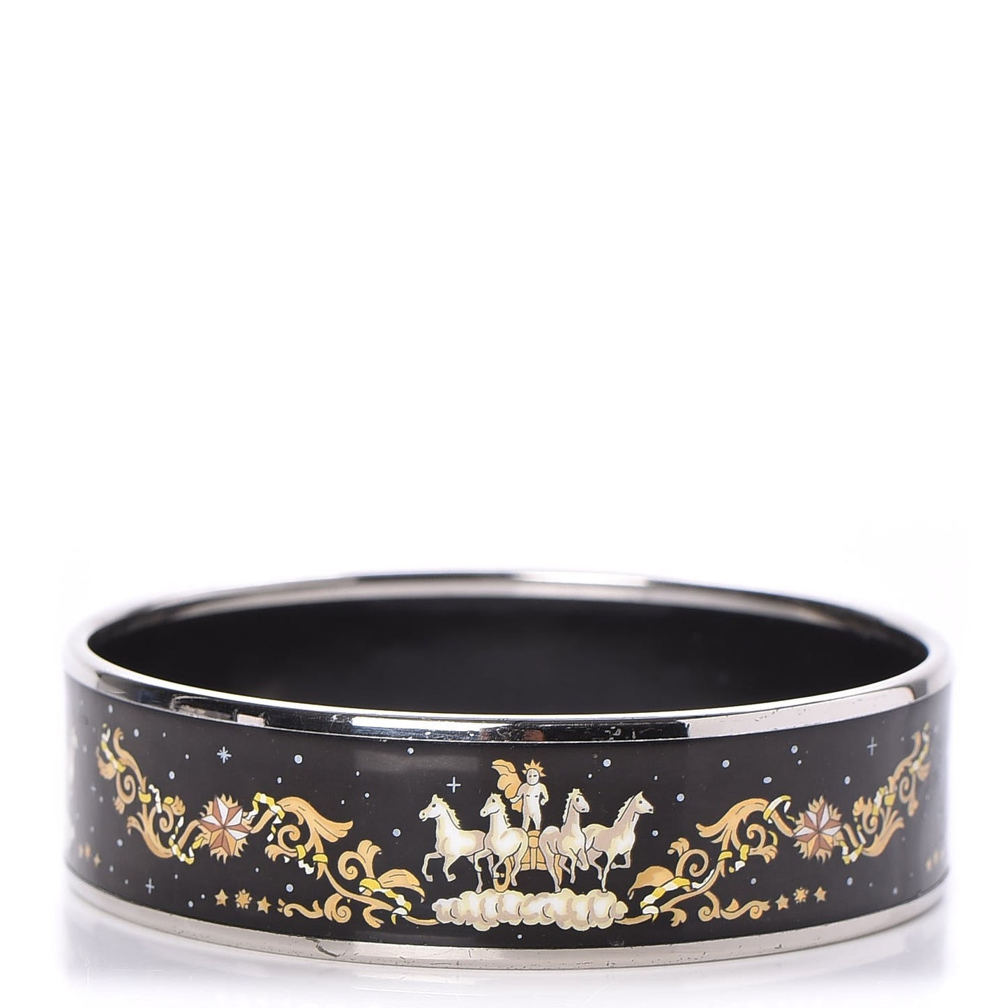 Enamel Printed Celestial Mythology Wide Bracelet 70 Black