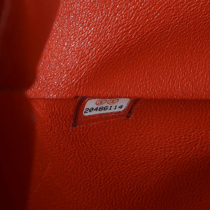 Chanel Pearly Caviar Jumbo Double Flap Orange 8 of 9