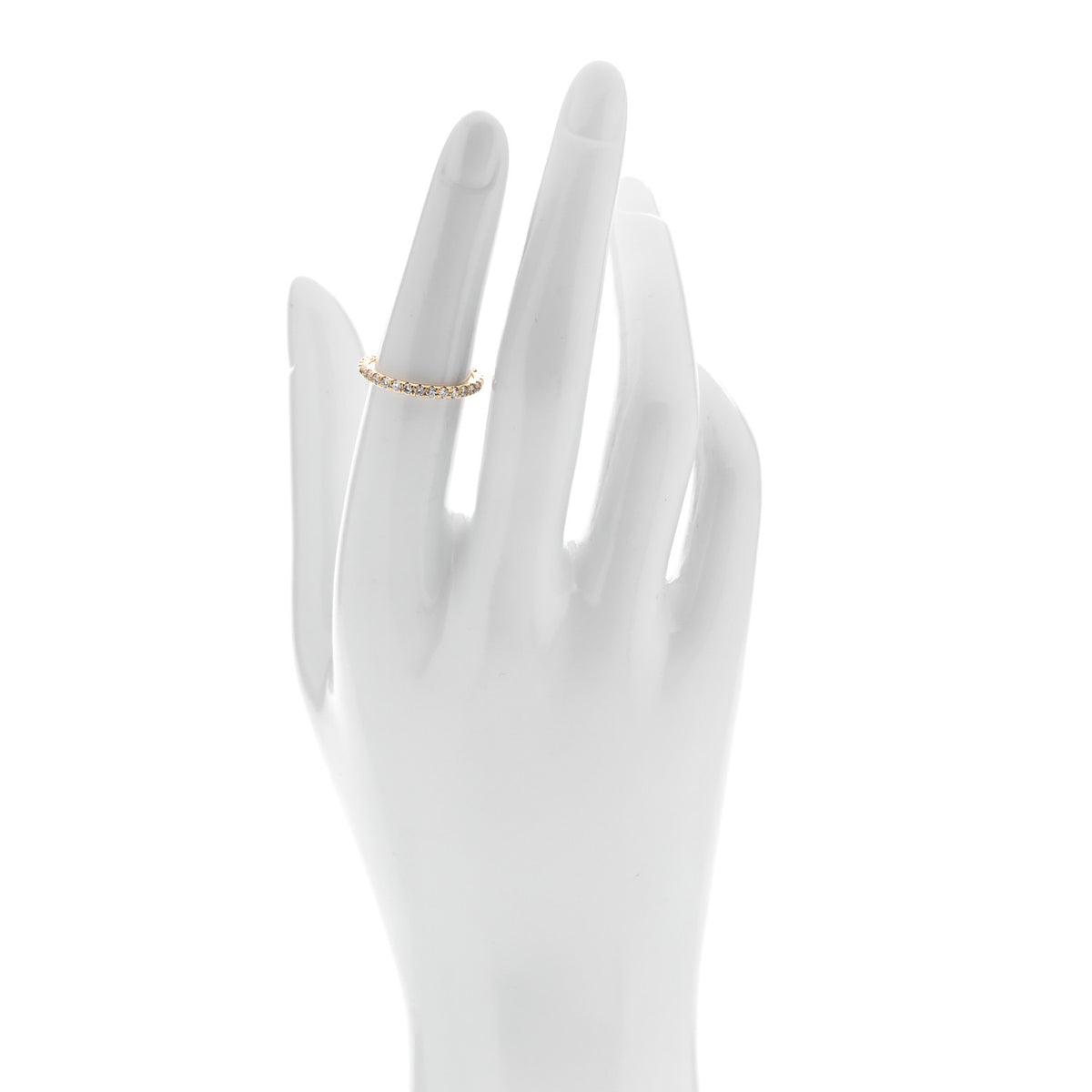 David Yurman 18K Yellow Gold Diamond 2mm Cable Collectibles Stack Ring 50 5.5 2 of 4