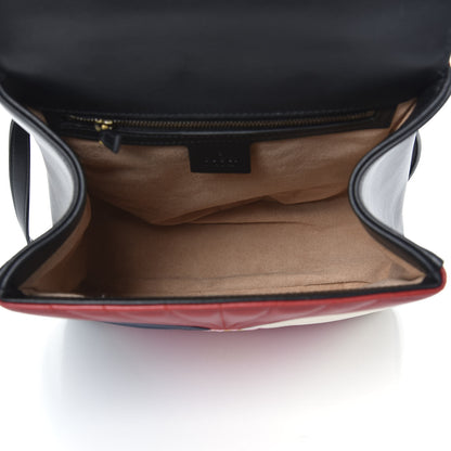 Gucci Calfskin Bamboo Trapuntata Queen Margaret Backpack Blue Agata Hibiscus Red Mystic White Sugar Pink 4 of 9