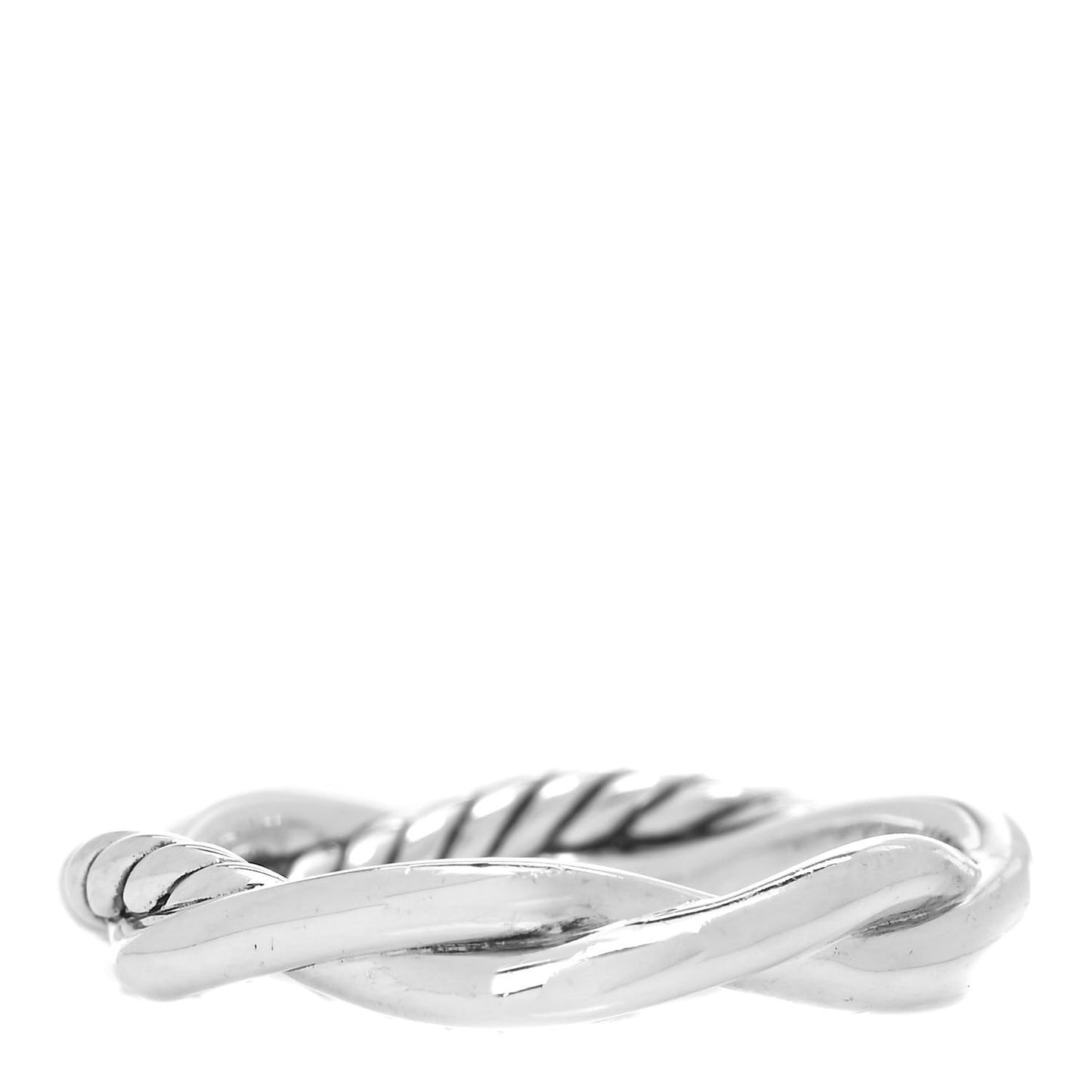 Sterling Silver Diamond Petite Infinity Twist Ring 57 8