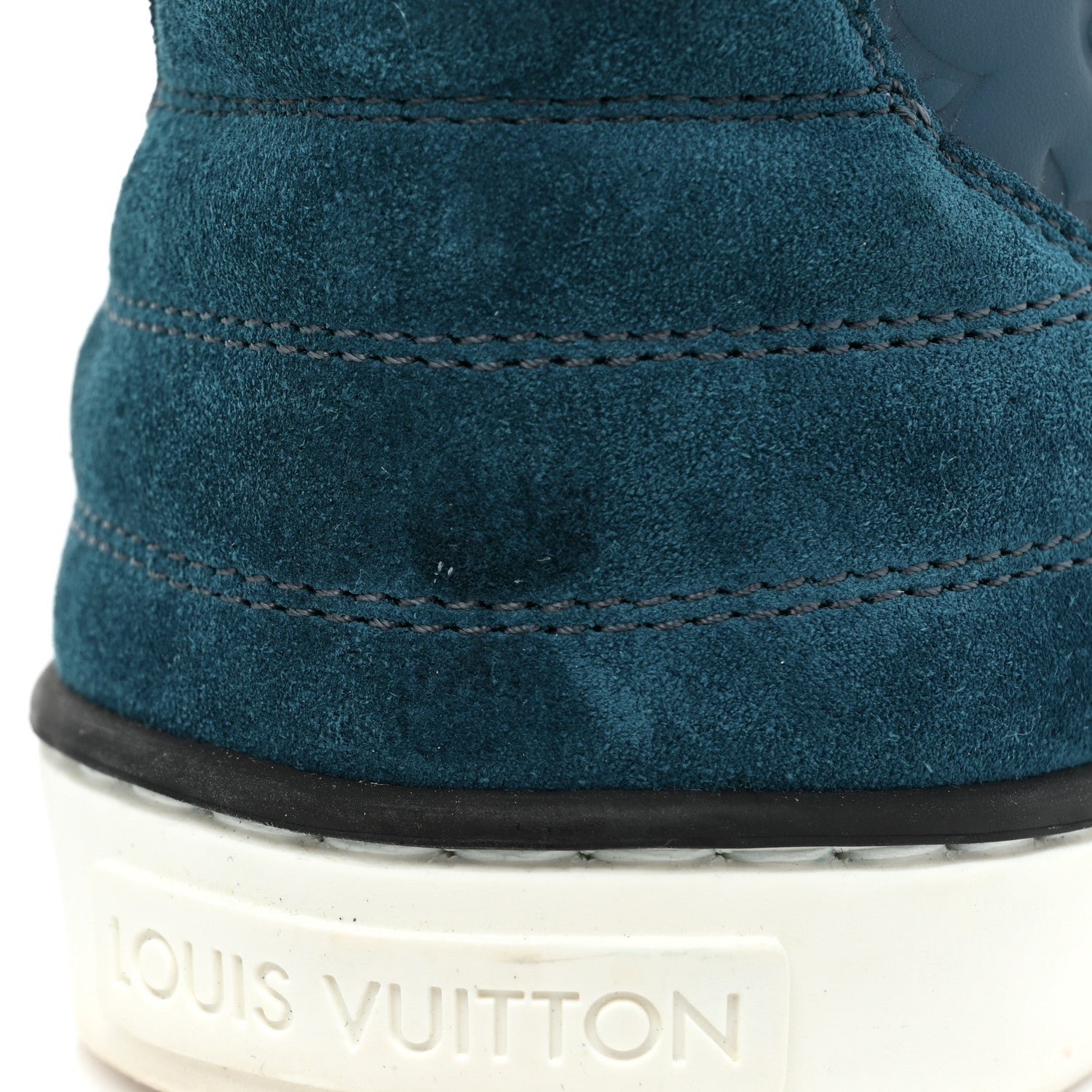 Louis Vuitton Calfskin Embossed Monogram Punchy Sneakers 38.5 Blue 11 of 11