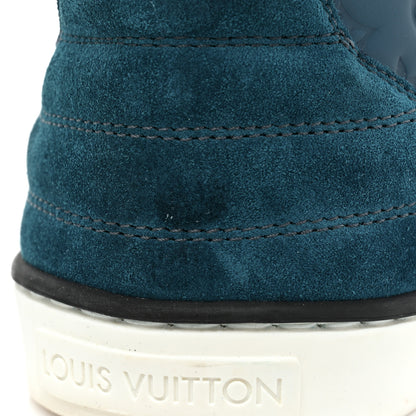 Louis Vuitton Calfskin Embossed Monogram Punchy Sneakers 38.5 Blue 11 of 11