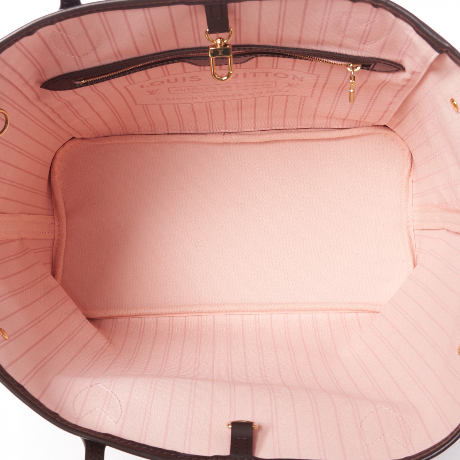 Louis Vuitton Damier Ebene Neo Neverfull MM Rose Ballerine 6 of 8