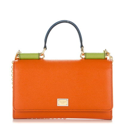 Dolce & Gabbana Dauphine Wallet On Chain Orange 1 of 6