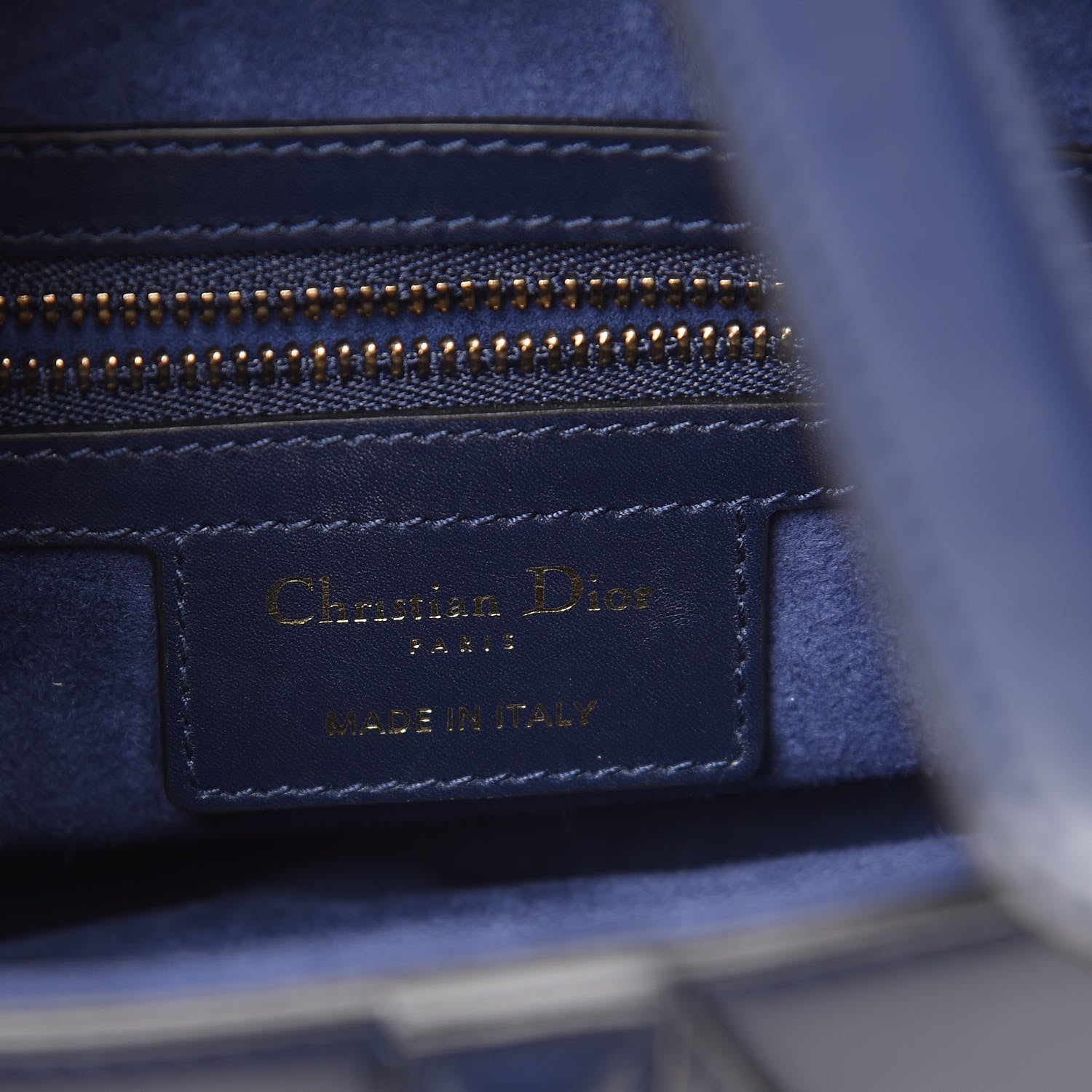 Christian Dior Calfskin Saddle Bag Indigo Blue 6 of 10