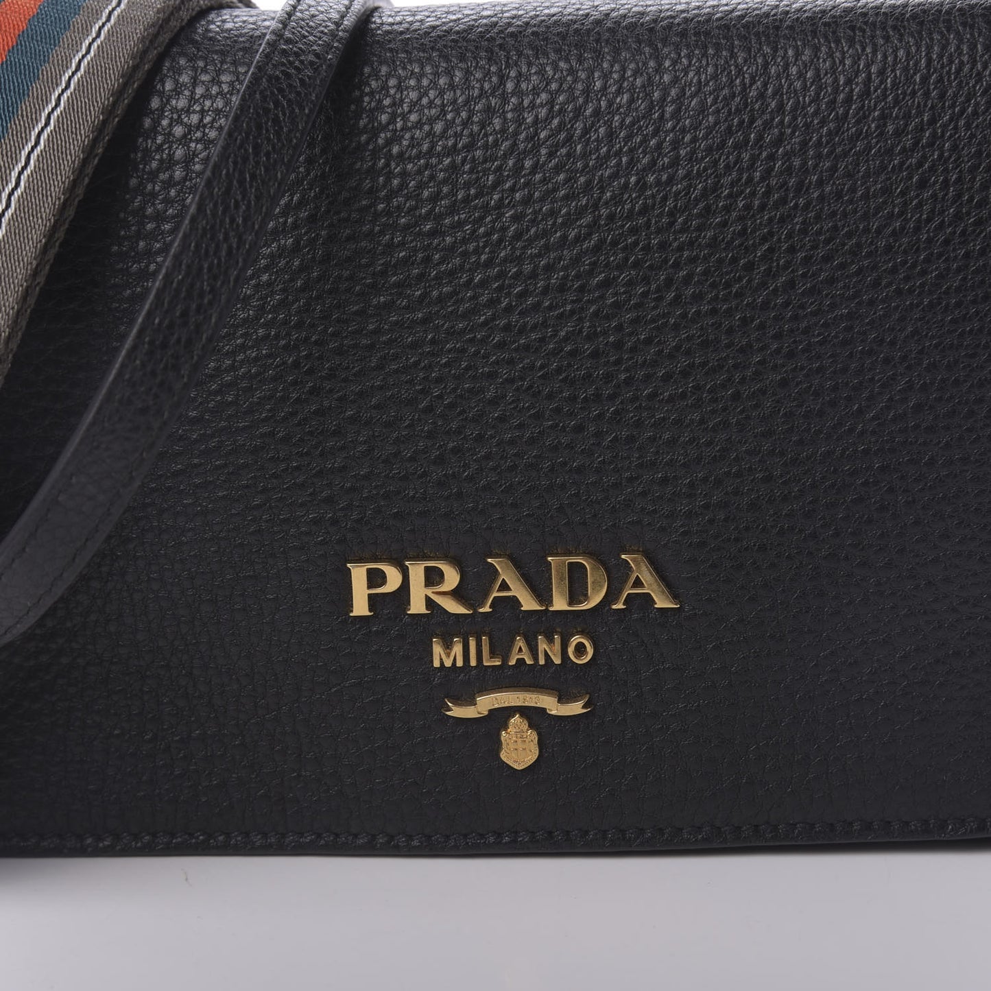 Vitello Daino Flap Crossbody Black