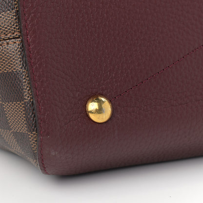 Louis Vuitton Damier Ebene Cuir Taurillon Hyde Park Fuchsia 11 of 16