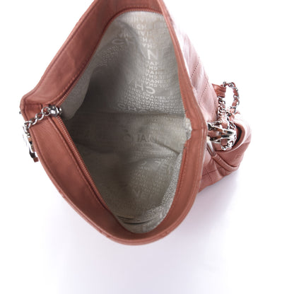 Chanel Lambskin Stitched Medium Ultimate Soft Tote Coral 9 of 15