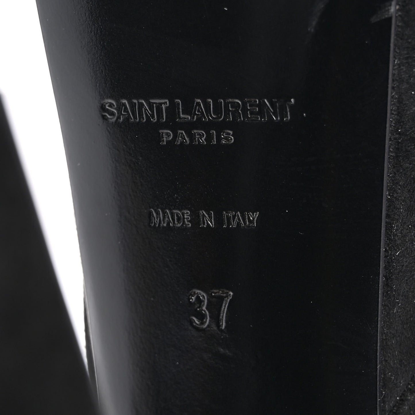 Suede Bianca 85 Platform Sandals 37 Black