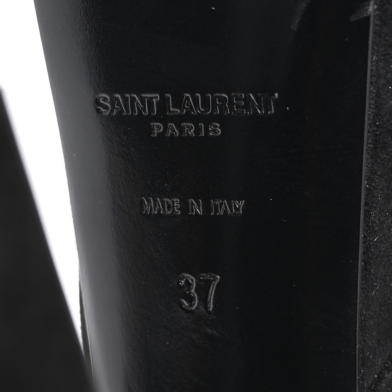 Saint Laurent Suede Bianca 85 Platform Sandals 37 Black 8 of 13