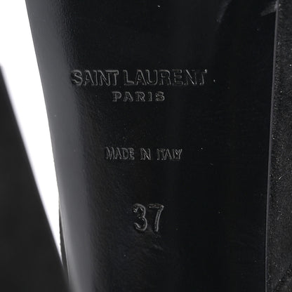 Saint Laurent Suede Bianca 85 Platform Sandals 37 Black 8 of 13