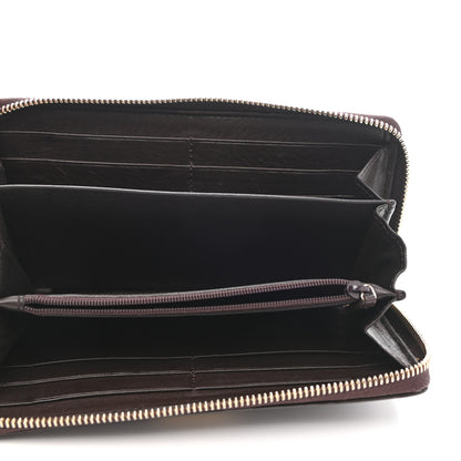 Gucci Guccissima Margaux Calfskin Metal Bar Zip Around Wallet Chocolate 5 of 10