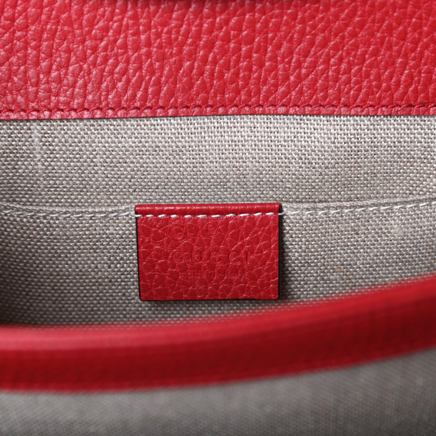 Gucci Dollar Calfskin Small Interlocking G Shoulder Bag Red 6 of 9