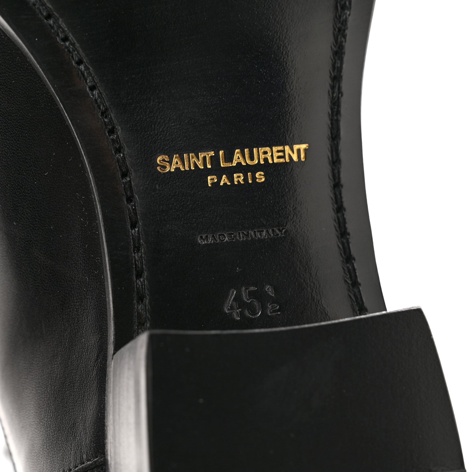 Saint Laurent Calfskin Mens Wyatt Chelsea Boots 45.5 Black 6 of 7