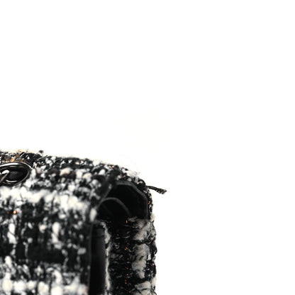 Chanel Tweed Quilted Medium Double Flap Black 13 of 13