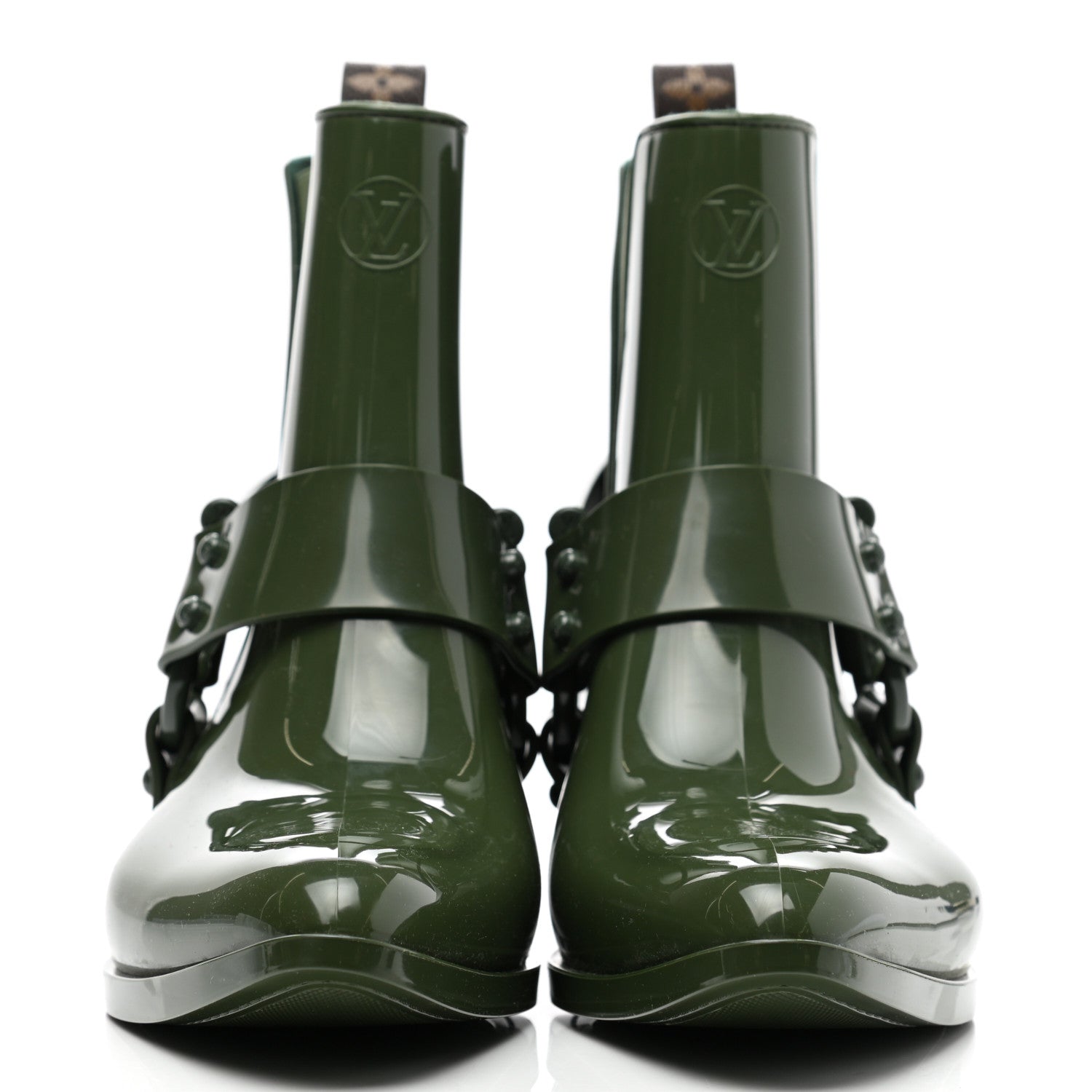 Louis Vuitton Rubber Monogram Rhapsody Ankle Boots 39 Kaki 2 of 7