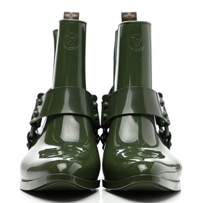 Louis Vuitton Rubber Monogram Rhapsody Ankle Boots 39 Kaki 2 of 7