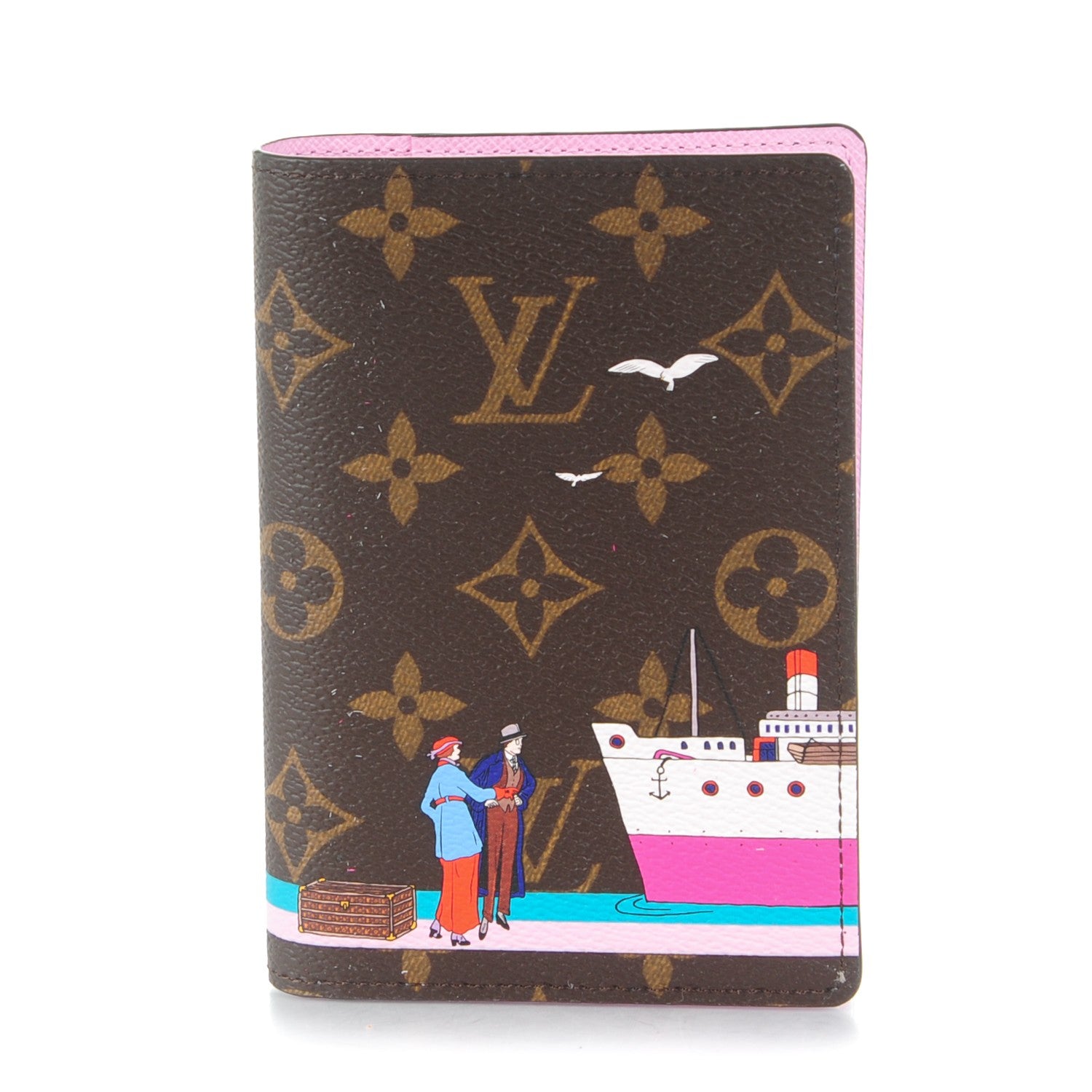 Louis Vuitton Monogram 2016 Christmas Animation Passport Cover Rose Ballerine 1 of 7