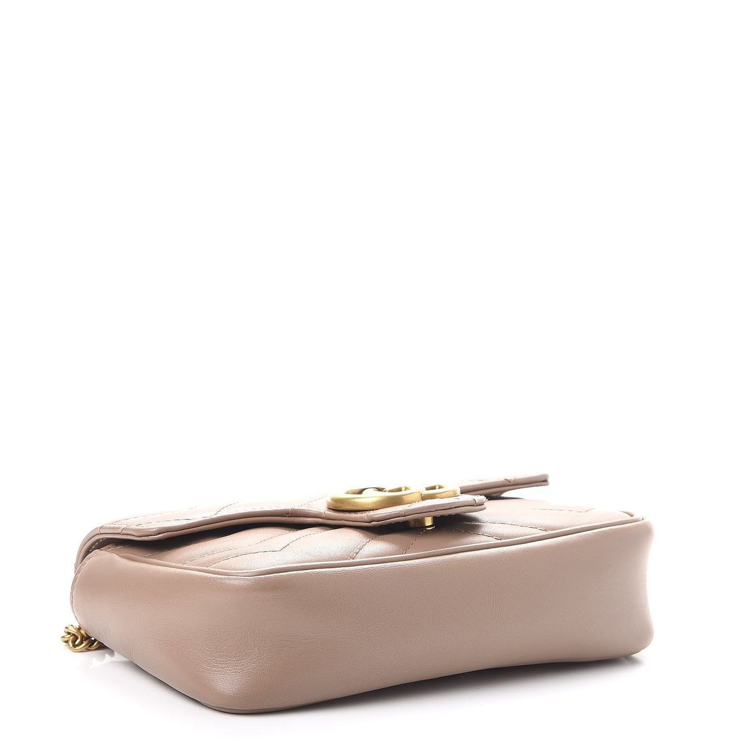 Calfskin Matelasse Super Mini GG Marmont Shoulder Bag Porcelain Rose