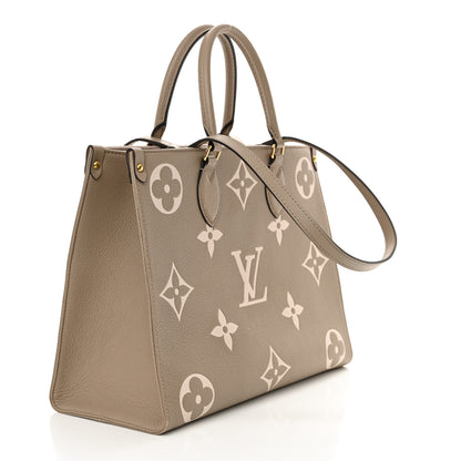 Louis Vuitton Empreinte Monogram Giant Onthego MM Tourterelle Creme 2 of 9