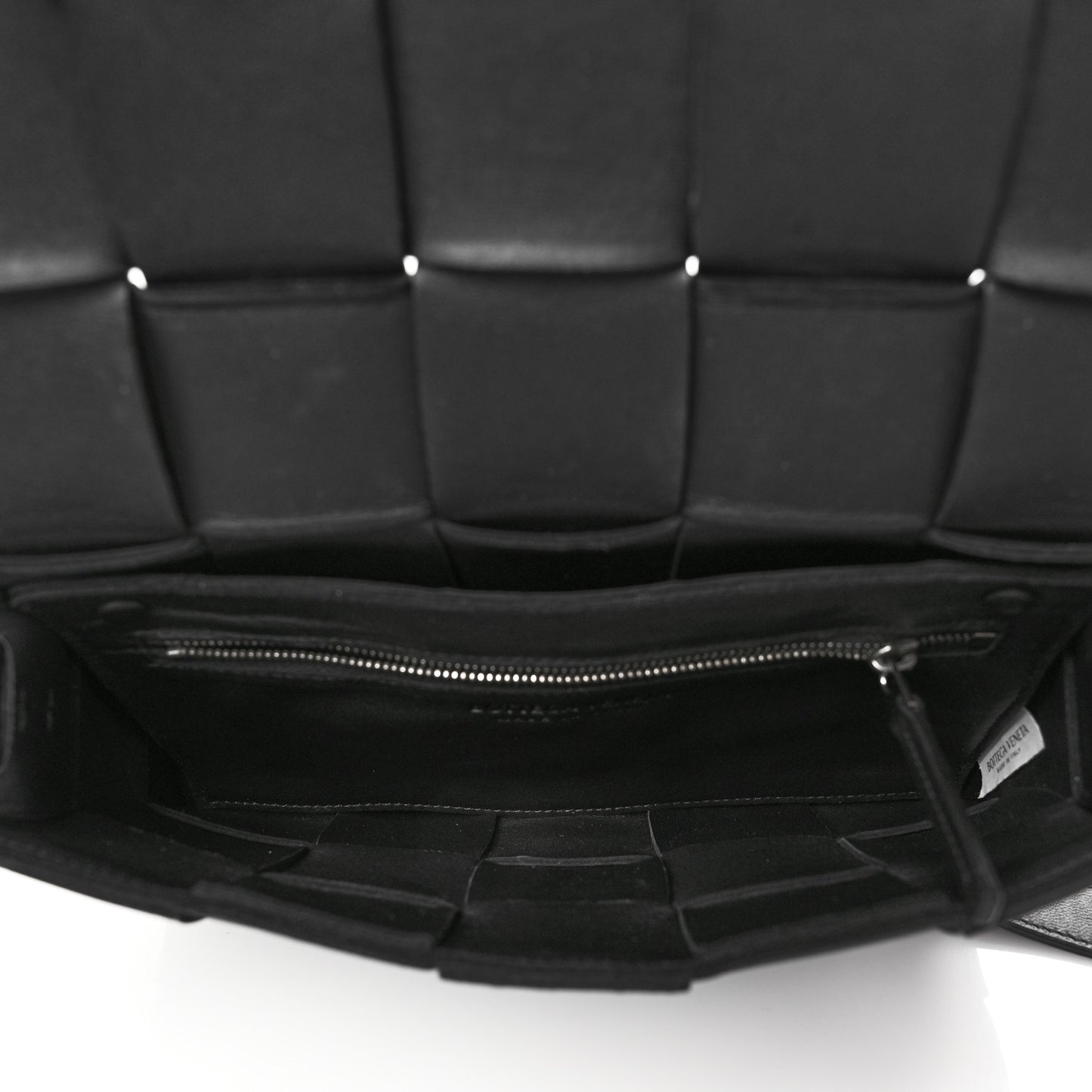 Lambskin Maxi Intrecciato Cassette Crossbody Bag Black