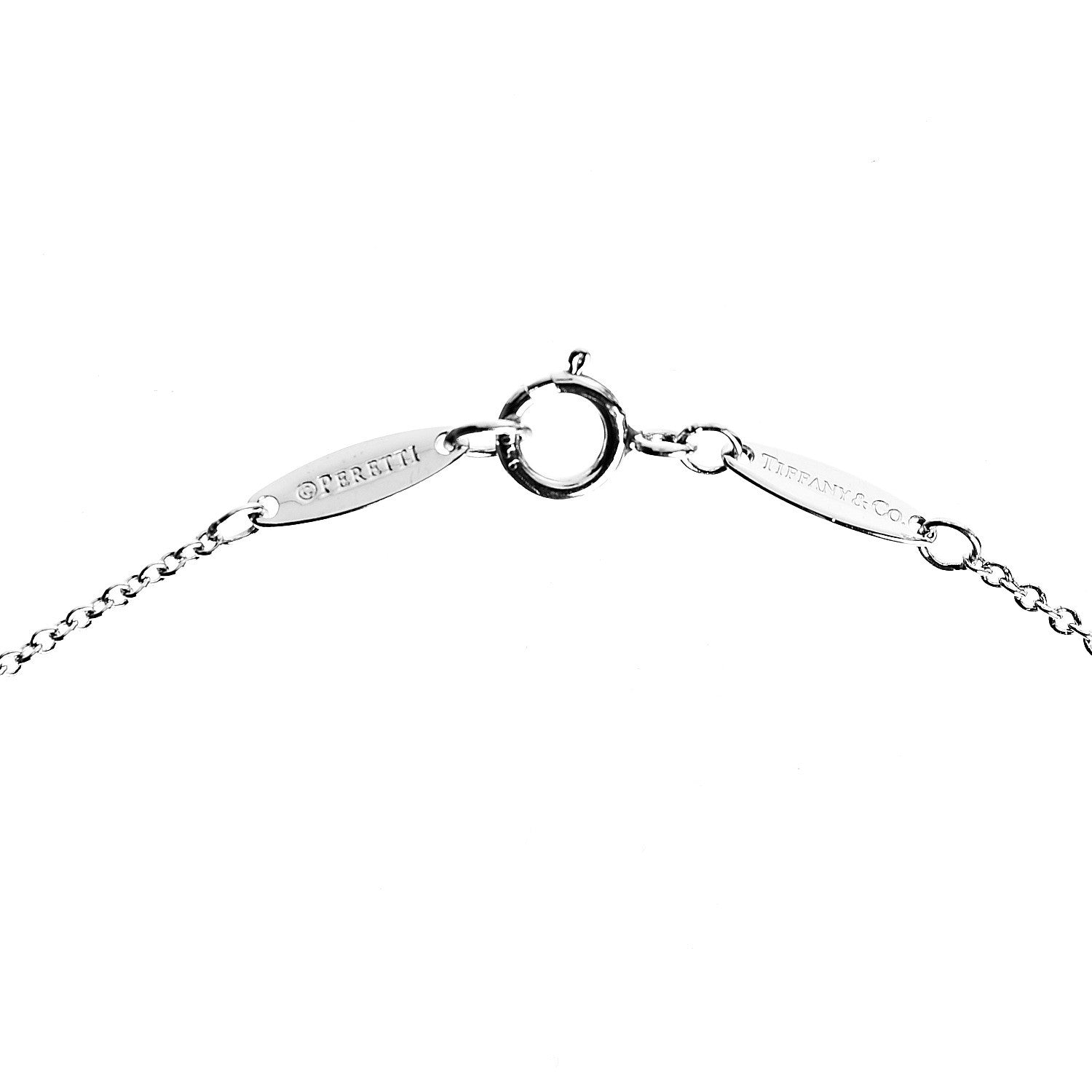 Tiffany Platinum Diamond .22ct Elsa Peretti Diamonds By The Yard Pendant Necklace 4 of 6