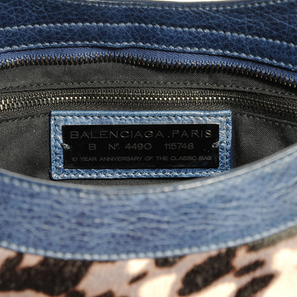 Balenciaga Pony Hair Leopard City Bleu Roi 6 of 7