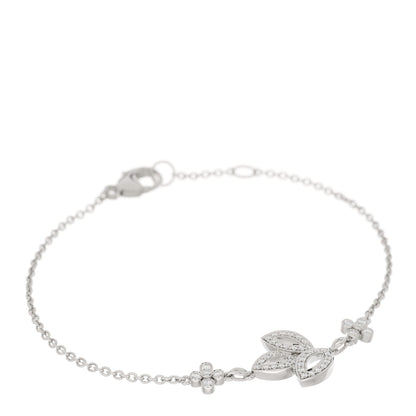 Harry Winston Platinum Diamond Lily Cluster Bracelet 1 of 4