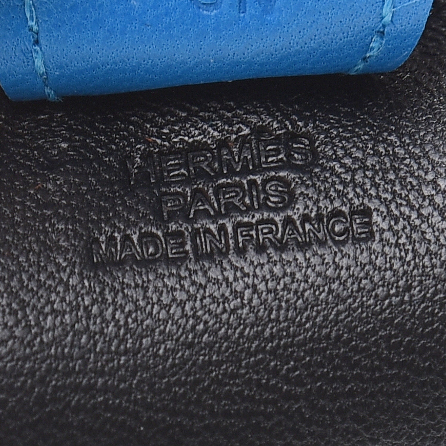 Hermes Milo Lambskin Grigri Rodeo Horse Bag Charm PM Black Gold Bleu Zanzibar 4 of 5