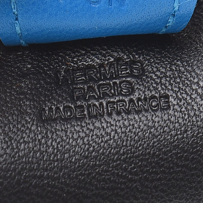 Hermes Milo Lambskin Grigri Rodeo Horse Bag Charm PM Black Gold Bleu Zanzibar 4 of 5