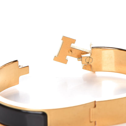 Hermes Enamel Narrow Clic Clac H Bracelet PM Black 4 of 6