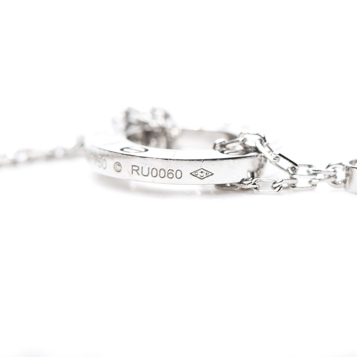 18K White Gold Diamond LOVE Bracelet