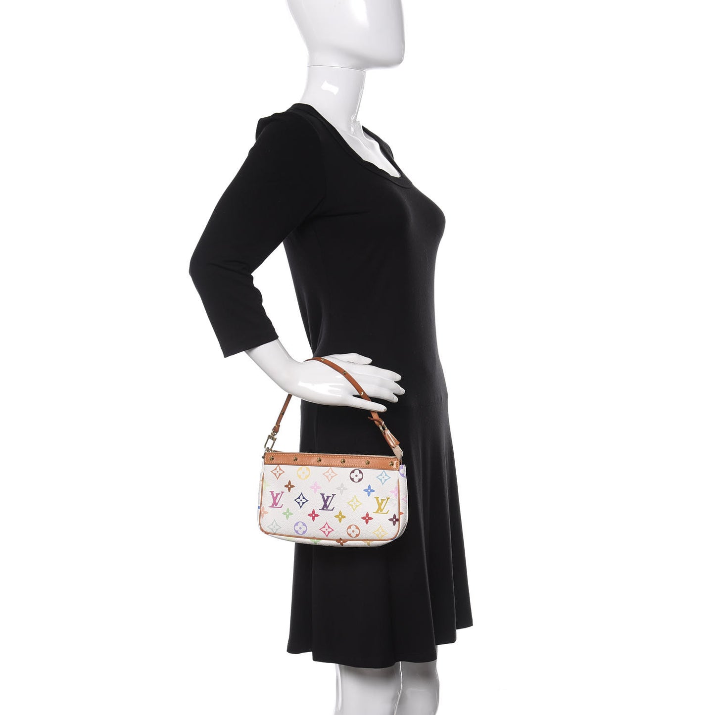 Monogram Multicolor Pochette Accessories White