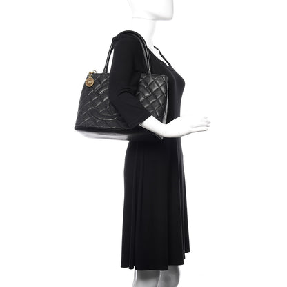 Chanel Caviar Quilted Medallion Tote Black 2 of 15