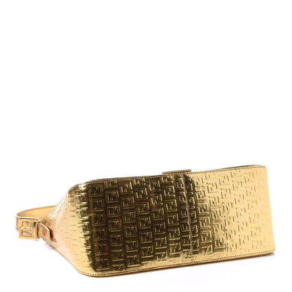 Fendi Vitello Mirror FF Embossed Mama Baguette Oro Ambrato 4 of 10