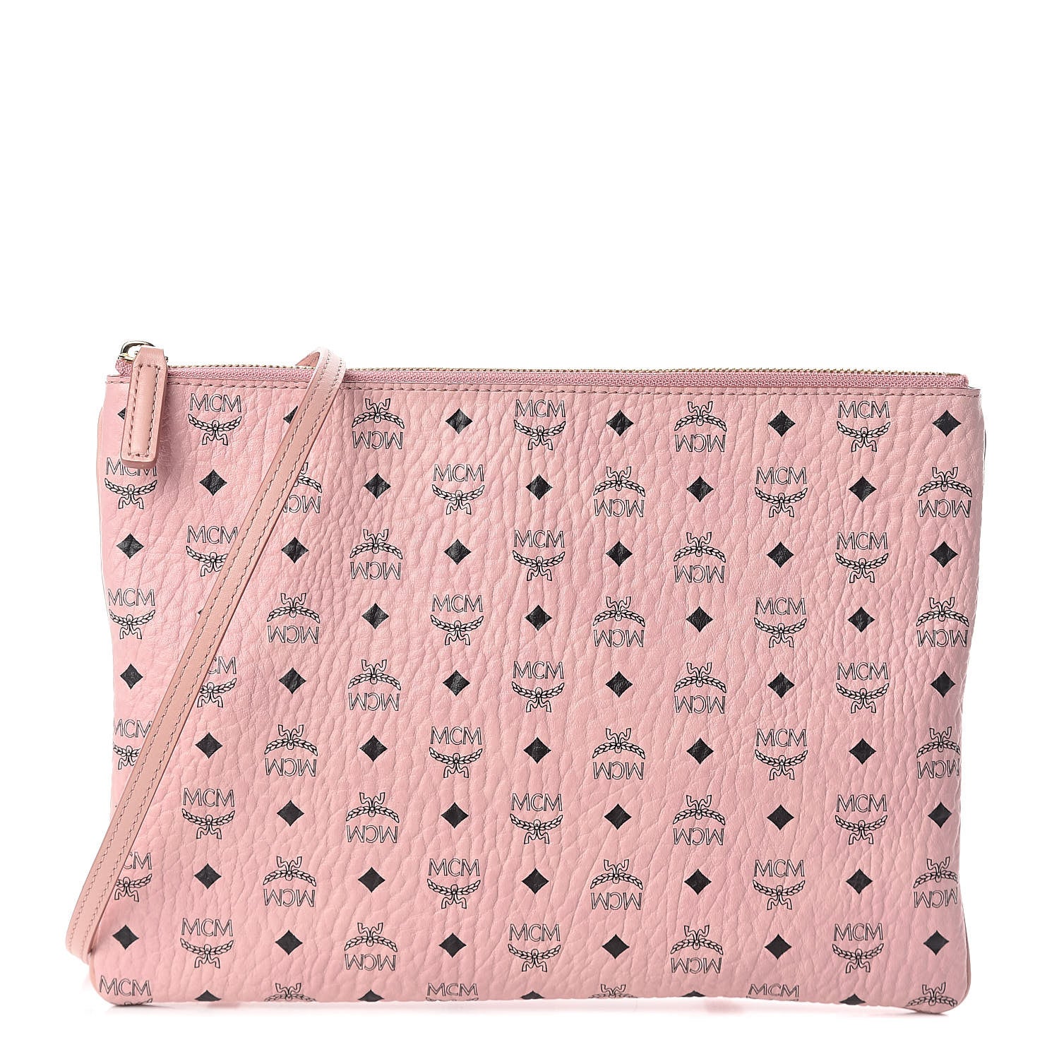 MCM Visetos Medium Crossbody Pouch Soft Pink 1 of 9