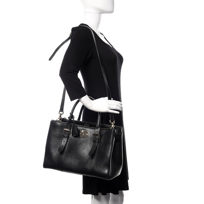 Mulberry Shiny Goatskin Small Bayswater Double Zip Tote Black 2 of 14