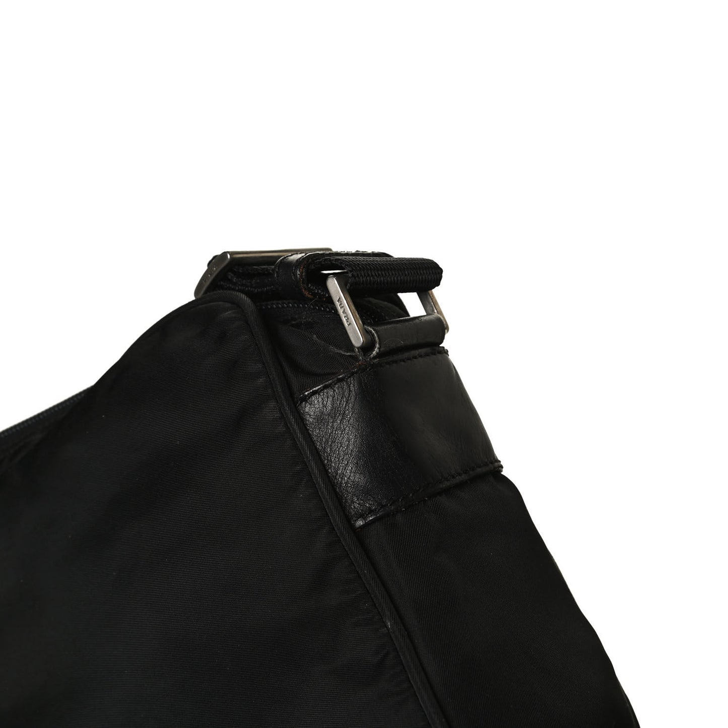 Nylon Tessuto Messenger Bag Black