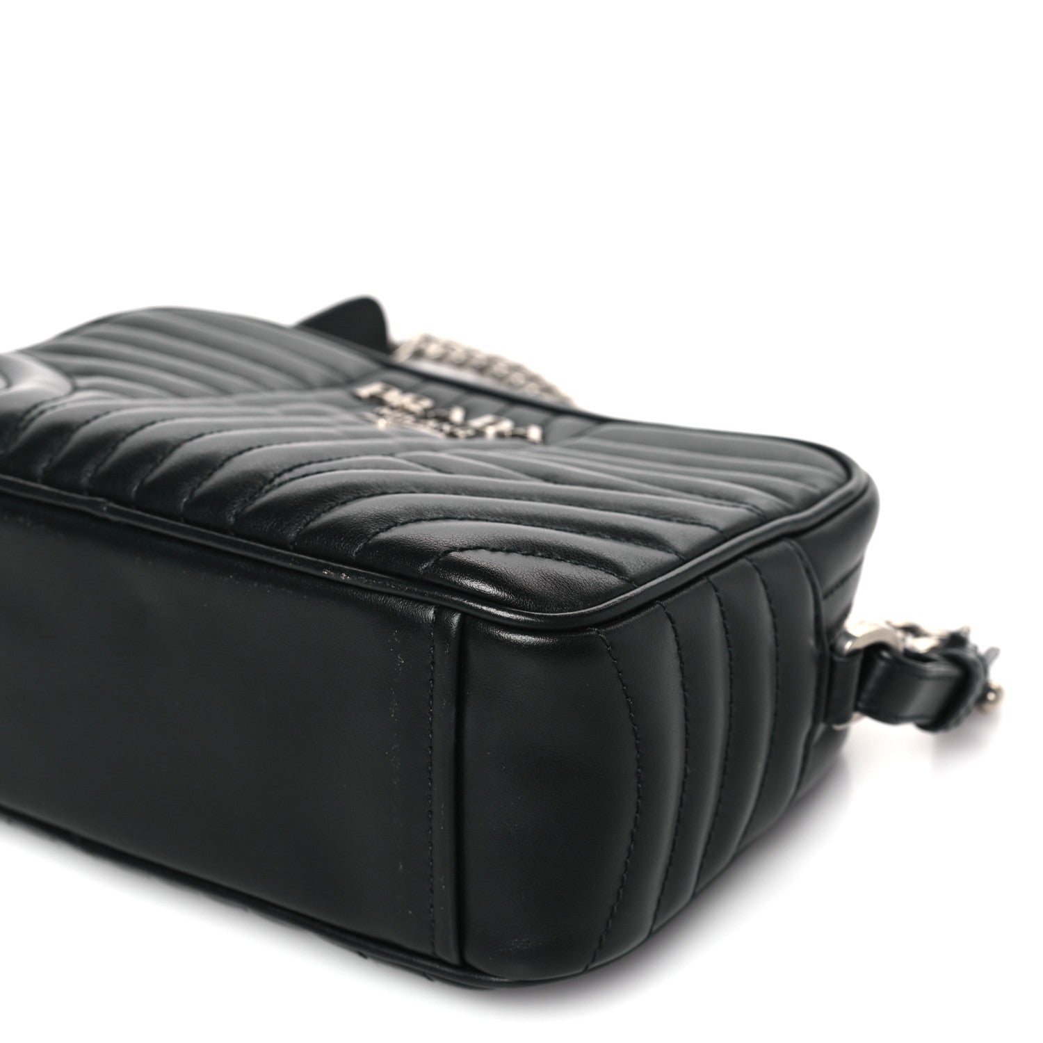Prada Soft Calfskin Diagramme Camera Bag Black 8 of 8