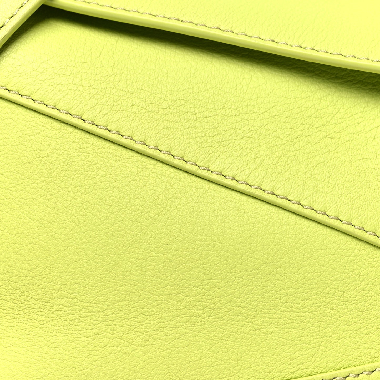 Calfskin Mini Puzzle Edge Bag Lime