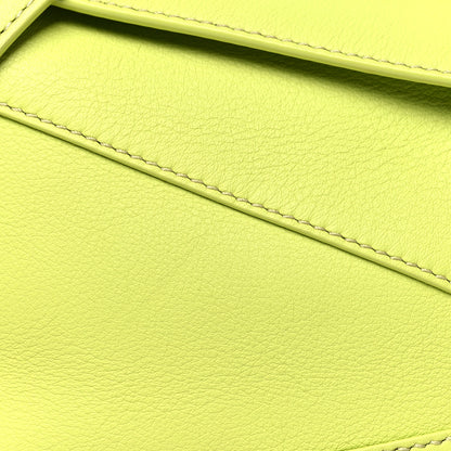 Loewe Calfskin Mini Puzzle Edge Bag Lime 8 of 11